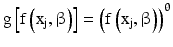 
$$ \mathrm{g}\left[\mathrm{f}\left({\mathrm{x}}_{\mathrm{j}},\upbeta \right)\right]={\left(\mathrm{f}\left({\mathrm{x}}_{\mathrm{j}},\upbeta \right)\right)}^{\uptheta} $$
