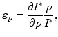 
$$\displaystyle{ \varepsilon _{p} = \frac{\partial I^{{\ast}}} {\partial p} \frac{p} {I^{{\ast}}}, }$$
