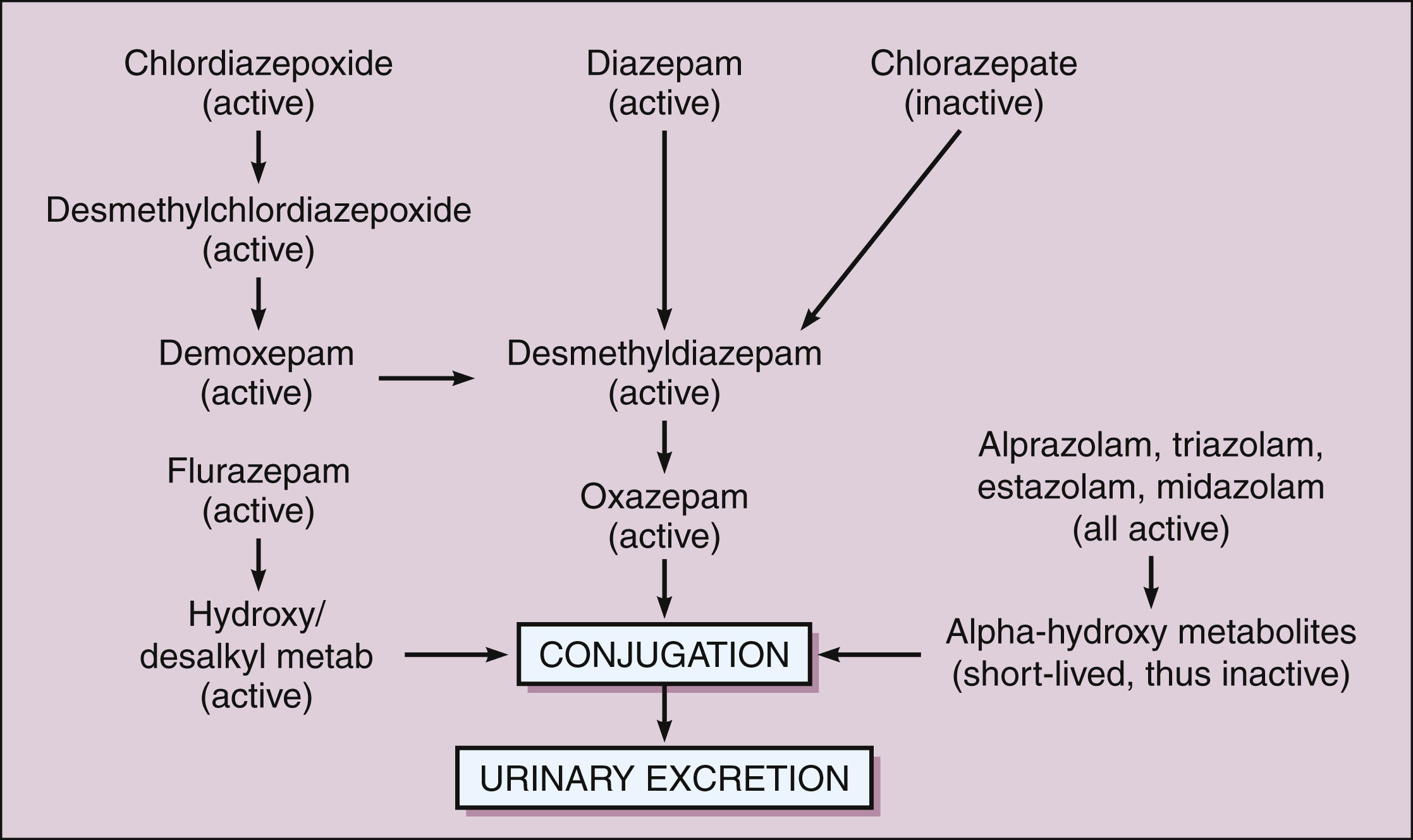 Conversion midazolam diazepam to