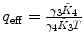 
$$ {q_{\mathrm{ eff}}}=\frac{{{\gamma_3}{{\tilde{K}}_4}}}{{{\gamma_4}{{\tilde{K}}_3}T}} $$
