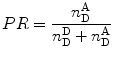 
$$ PR=\frac{{n_{\mathrm{ D}}^{\mathrm{ A}}}}{{n_{\mathrm{ D}}^{\mathrm{ D}}+n_{\mathrm{ D}}^{\mathrm{ A}}}} $$
